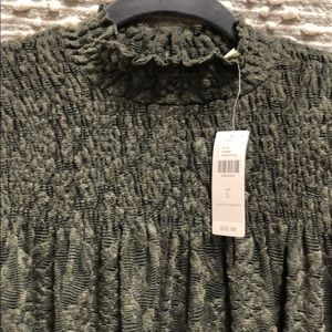 Anthropologie blouse L NWT olive green